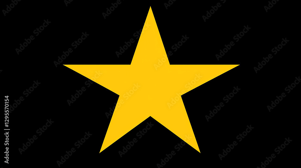 Obraz premium Bright Yellow Star Graphic Design