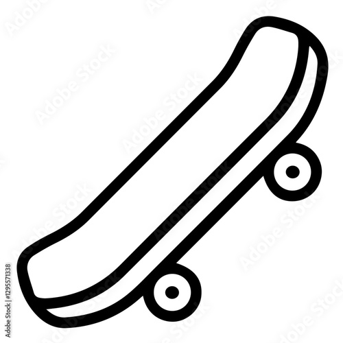 Icon for skateboarding areas, on transparent background. 