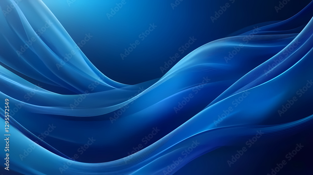 Fototapeta premium Blue Abstract Waves Wallpaper