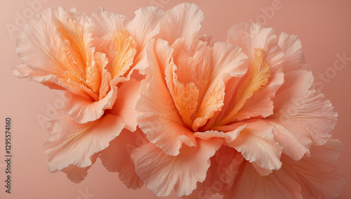 Warm Peach Fading into Soft Coral Pink, Delicate and Inviting
