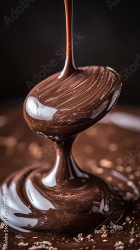 Indulgent dark chocolate cascade delicious dessert creation rich flavor sweet treat decadent delight culinary art smooth texture intense aroma gourmet food