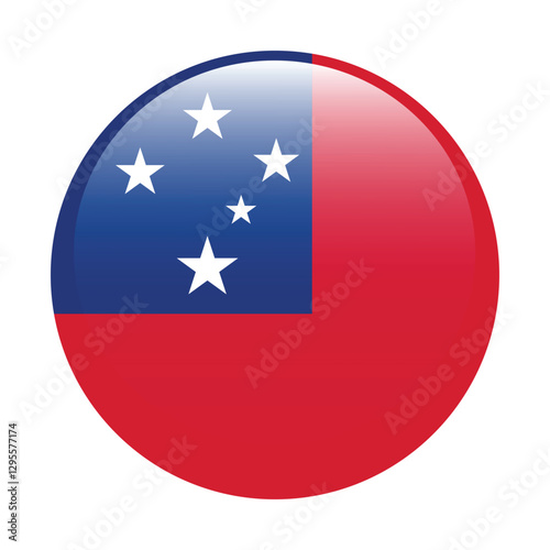 Free Download Samoa flag circle icon vector illustration - GFXLoad