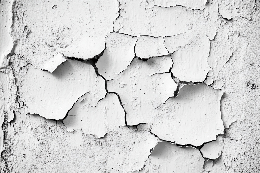 Obraz premium Cracked paint wall texture; urban decay backdrop
