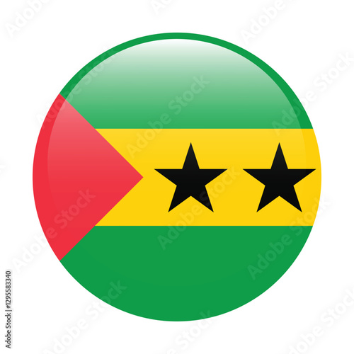 Free Download SAO Tome and Principe flag circle icon vector illustration - GFXLoad