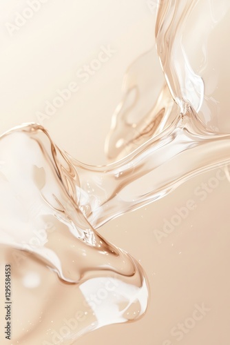 Wallpaper Mural Liquid gel or serum on gold isolated background Torontodigital.ca