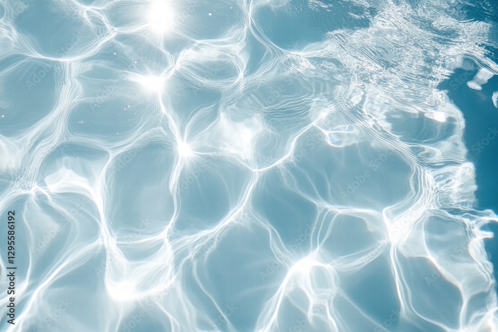 Obraz premium This image captures the stunning interplay of light on the water surface, showcasing a dance of reflections and serenity.