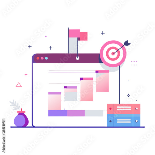 Project management dashboard with a visual representation of project progress, showing tasks and milestones.