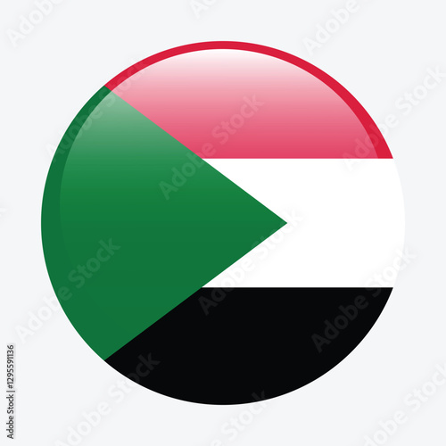 Free Download Sudan flag circle icon vector illustration - GFXLoad