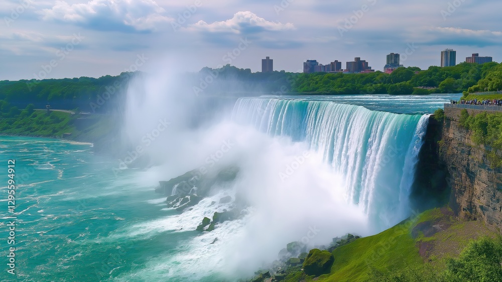 Fototapeta premium breathtaking view of the waterfalls