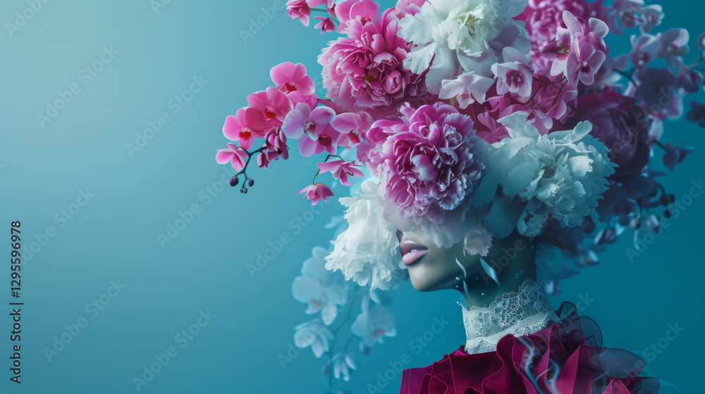 Woman with a flower crown on her head
