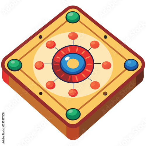 A brown and red  carom game board 