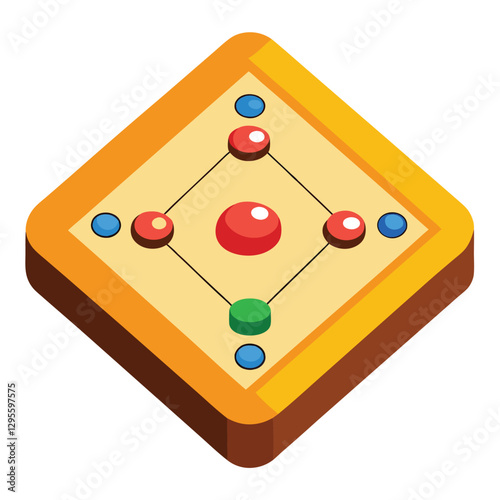 A brown and red  carom game board 