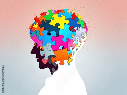 Wallpaper Mural The Puzzle of the Mind – A Symbol of Complexity and Thought Torontodigital.ca