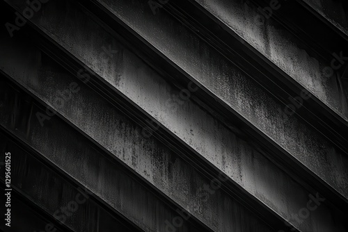 Diagonal metal texture, urban backdrop, abstract design
