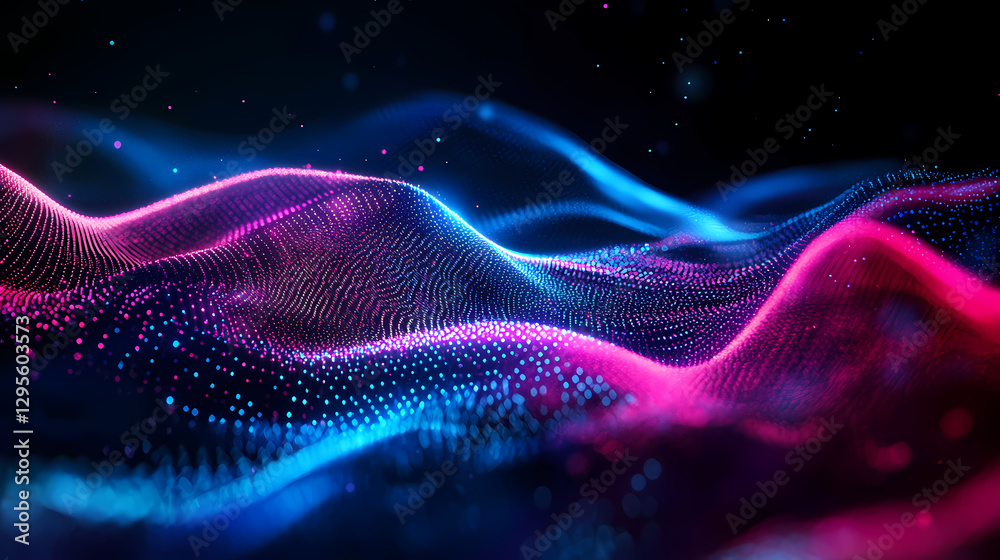 Abstract Waves in Blue and Pink Abstract Waves in Blue and Pink