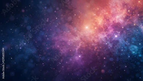 Abstract image of purple color gradation like stars in the galaxy 