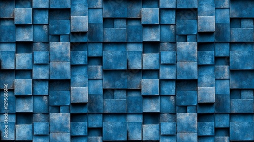 seamless background image of cement building blocks in this dark indigo color