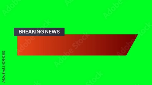 a lower third graphic against a green screen backdrop. The text on the graphic reads Breaking News