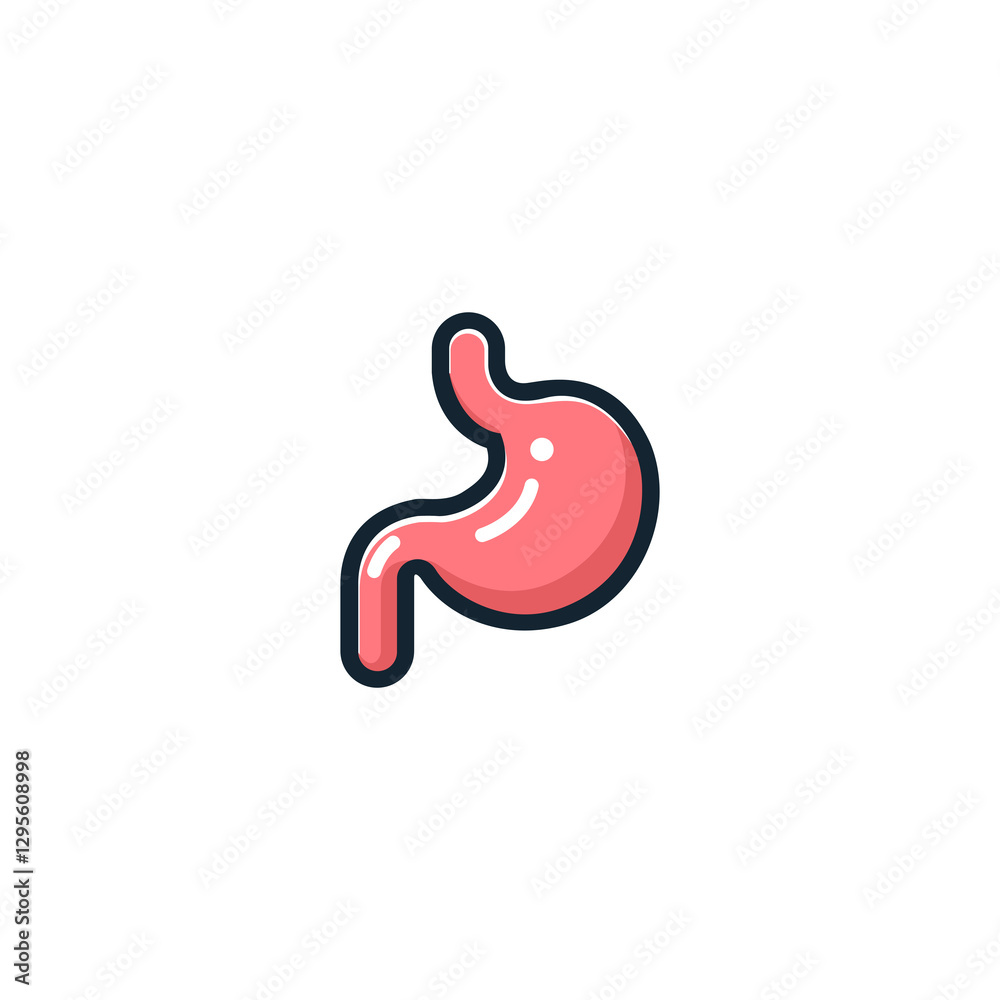 Human stomach logo template