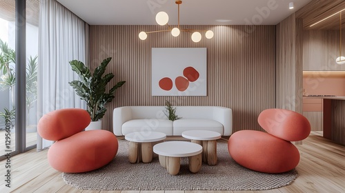 Modern Cozy Living Room Interior Design Featuring Stylish Furniture and Decorative Elements