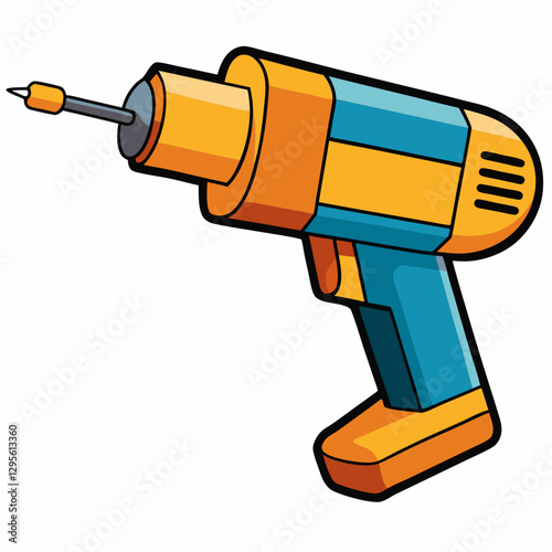 Drill Bits icon in colorful cartoon style on white background