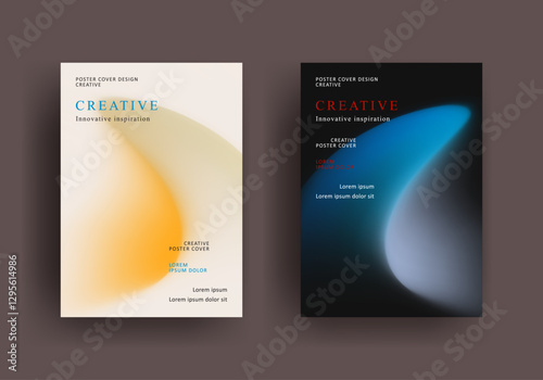 brochure poster template. retro vintage Covers Design. fluid gradient background design. retro front page design for Banner, Poster, Flyer, Invitation and Annual Report