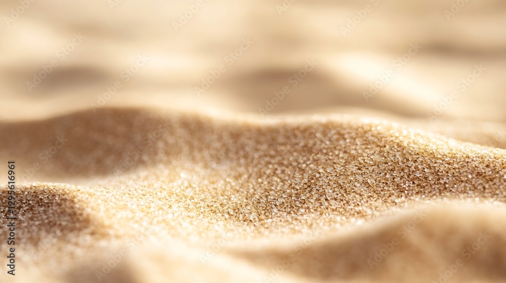 Close up shot showcasing fine golden sand with soft contours and gentle undulations in sunlight : Generative AI Close up shot showcasing fine golden sand with soft contours and gentle undulations in sunlight : Generative AI