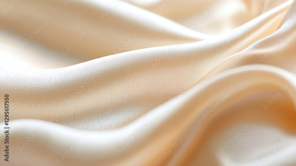 Elegant closeup of soft silky fabric displaying delicate drapes and textures in natural light : Generative AI Elegant closeup of soft silky fabric displaying delicate drapes and textures in natural light : Generative AI