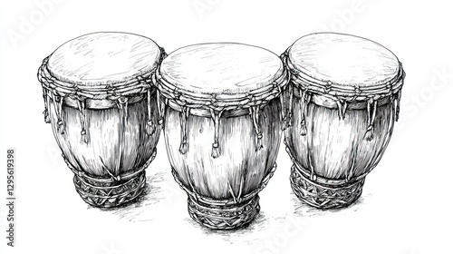 Energetic samba rhythms with brazilian repinique drums vibrant music event cultural celebration urban setting photo