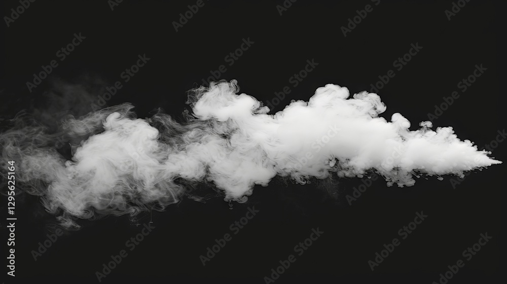 Atmospheric swirls of ethereal smoke and fog on a contrasting black backdrop for dramatic texture overlays Atmospheric swirls of ethereal smoke and fog on a contrasting black backdrop for dramatic texture overlays