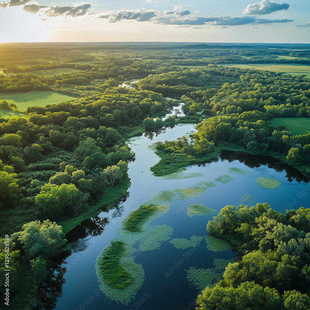 Aerial View of Scenic Minnesota Counties Showcasing Lush Greenery and Beautiful Landscapes Aerial View of Scenic Minnesota Counties Showcasing Lush Greenery and Beautiful Landscapes