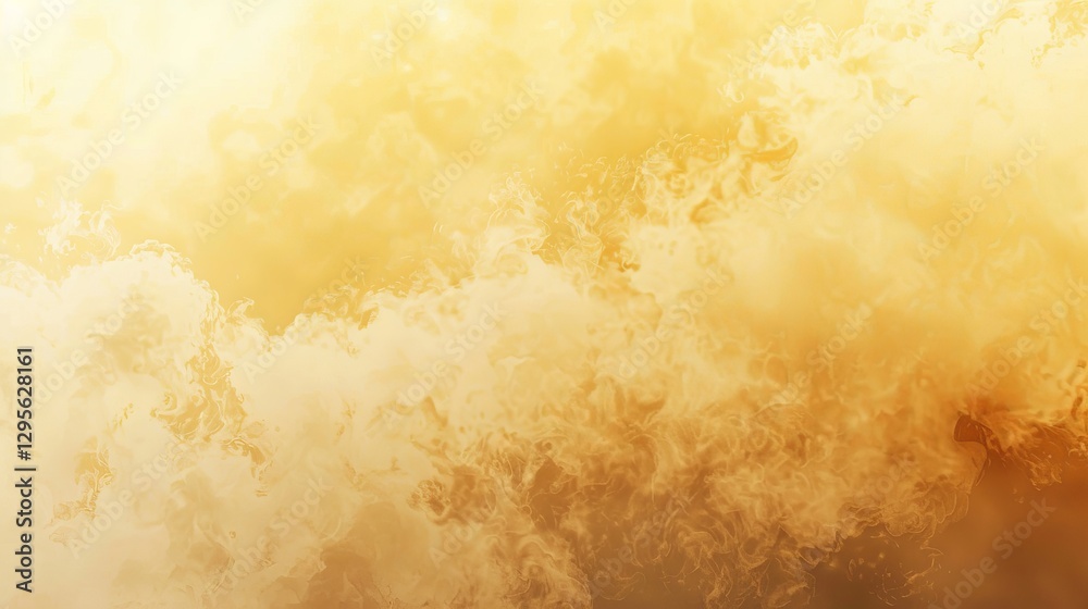 Panoramic fog and mist texture overlays featuring a luminous abstract yellow smoke background for dramatic visual effects and ample text space Panoramic fog and mist texture overlays featuring a luminous abstract yellow smoke background for dramatic visual effects and ample text space