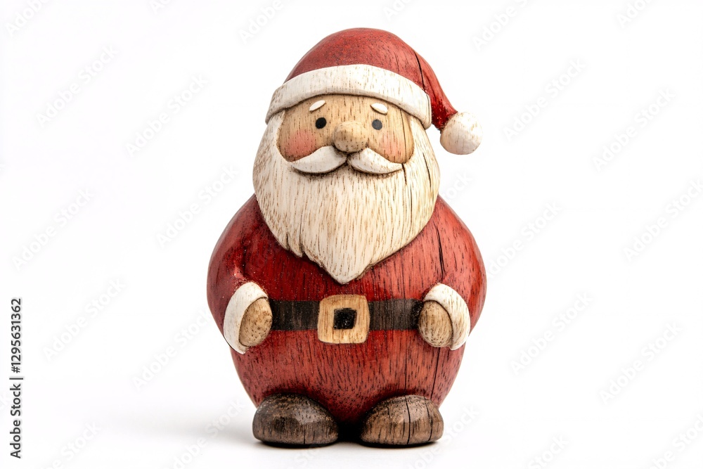 Santa Claus toy figurine isolated on white background Santa Claus toy figurine isolated on white background