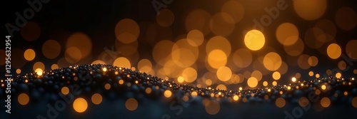 Shimmering gold bokeh creates a luxurious black backdrop , cosmic, luxury backdrop
