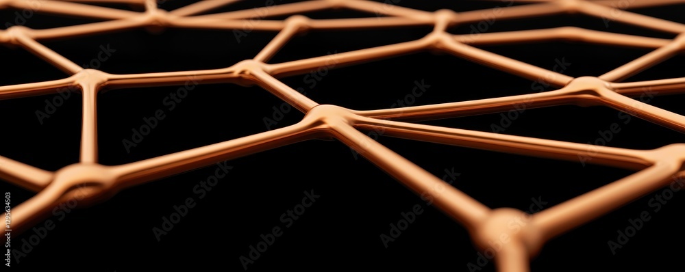 A close-up view of a geometric network pattern with an orange hue on a black background, showcasing intricate lines and connections. A close-up view of a geometric network pattern with an orange hue on a black background, showcasing intricate lines and connections.