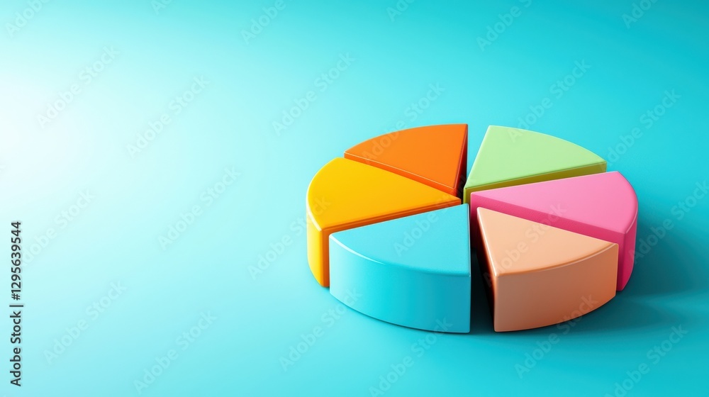 Obraz premium Colorful Pie Chart for Data Visualization