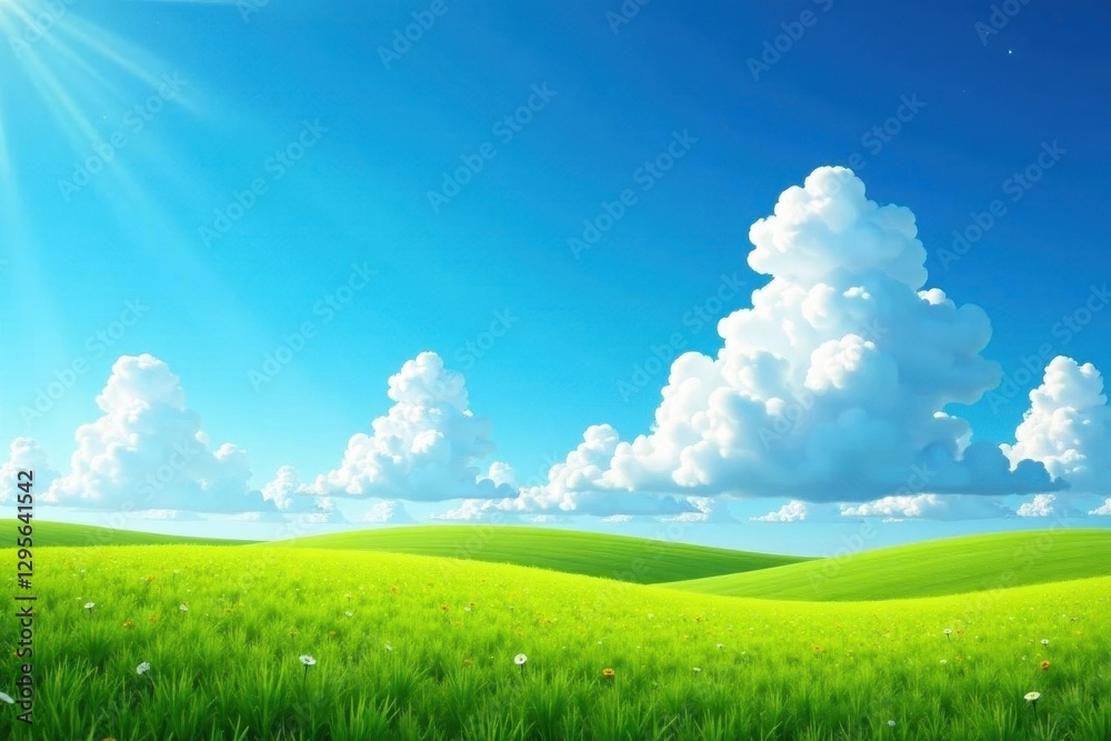 Immense field of fluffy white clouds against vibrant azure sky , clouds, detail, texture Immense field of fluffy white clouds against vibrant azure sky , clouds, detail, texture