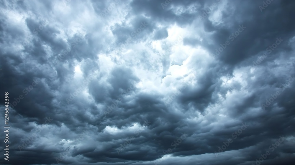 Dramatic stormy clouds looming over the horizon creating a moody atmosphere : Generative AI Dramatic stormy clouds looming over the horizon creating a moody atmosphere : Generative AI