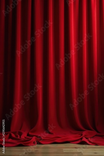 Deep crimson velvet curtain backdrop, rich texture, crimson, fabric, curtain