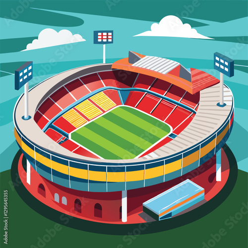 football stadium vector