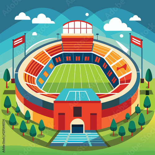 football stadium vector