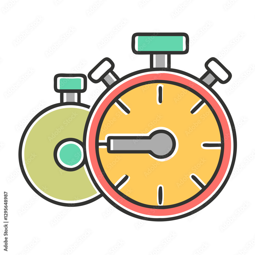 Workout Timer icon on white background Workout Timer icon on white background