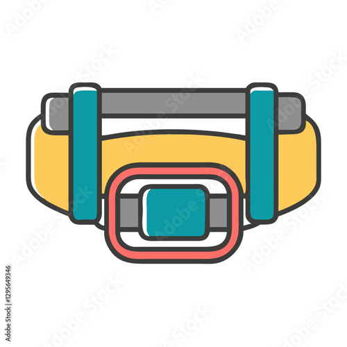 Fitness Belt icon graphic design in vibrant colors