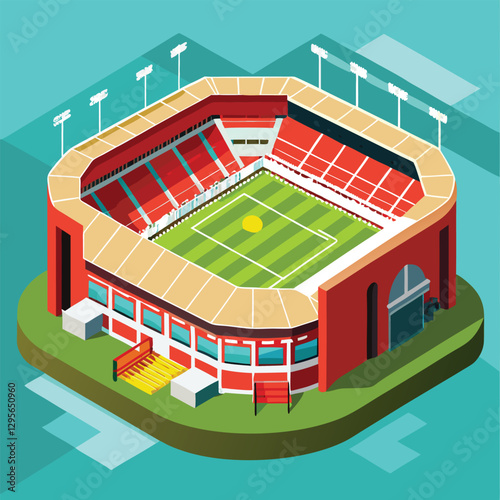 football stadium vector