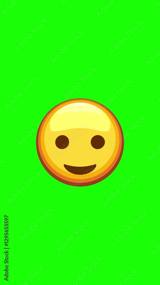 Star struck emoji animated on a green screen Star struck emoji animated on a green screen