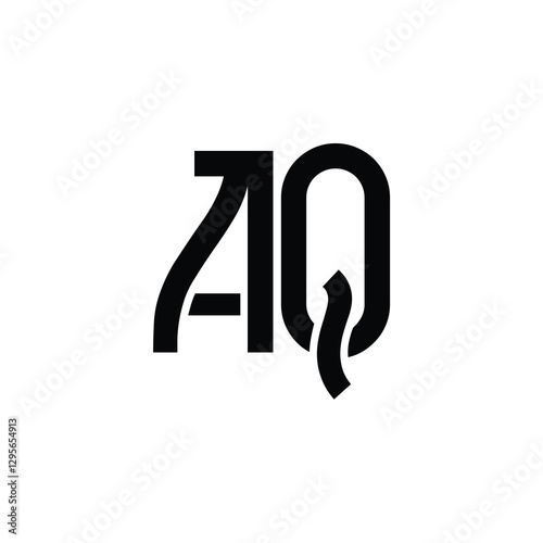 AQ monogram logo design letter text name symbol monochrome logotype alphabet character simple logo