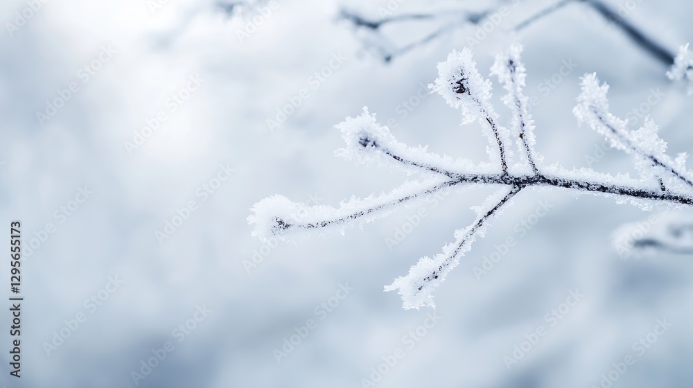 Enchanting closeup of frosted branches adorned with ice crystals creating a winter wonderland effect : Generative AI Enchanting closeup of frosted branches adorned with ice crystals creating a winter wonderland effect : Generative AI