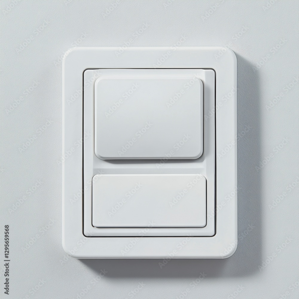 White Double Light Switch on Textured Gray Wall White Double Light Switch on Textured Gray Wall