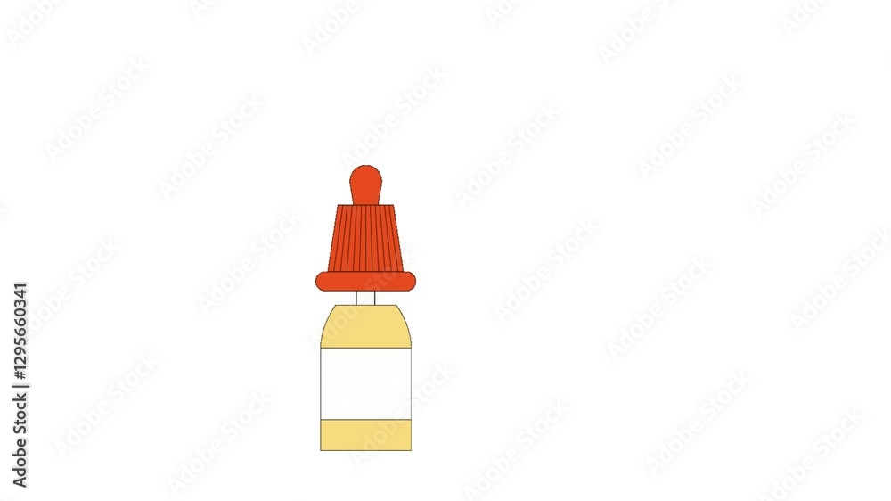 Animated dropper icon designed in flat icon style, serum medical equipment icon animation isolated on transparent white background.
Animated dropper icon designed in flat icon style, serum medical equipment icon animation isolated on transparent white background.