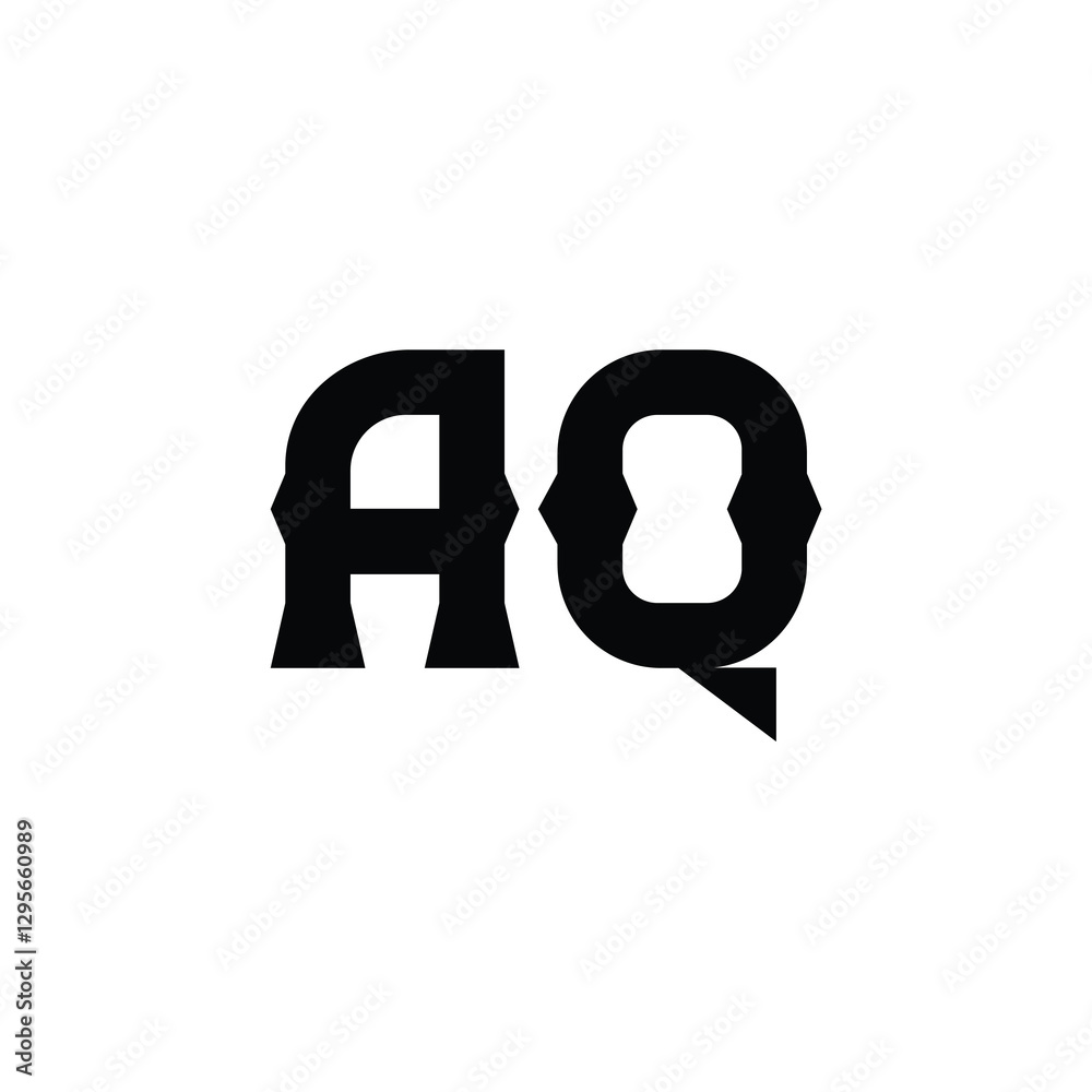 AQ monogram logo design letter text name symbol monochrome logotype alphabet character simple logo AQ monogram logo design letter text name symbol monochrome logotype alphabet character simple logo